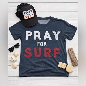 Rare Aviator Nation Pray for Surf Tee - Charcoal & Trucker Hat